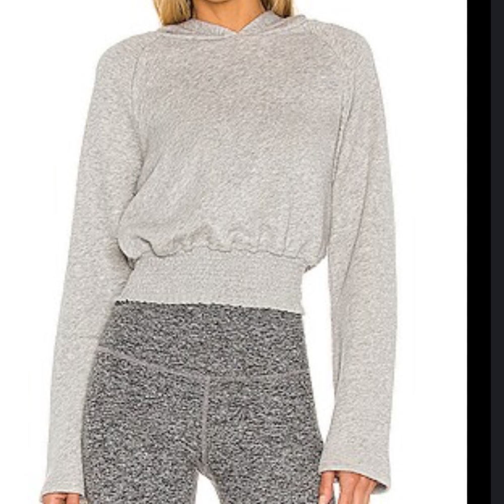 Beyond Yoga lets smock about it prima cotton cropped hoodie